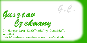 gusztav czekmany business card